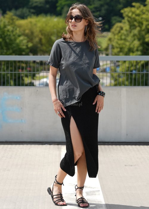  Dzianinowa Spódnica Primo Black