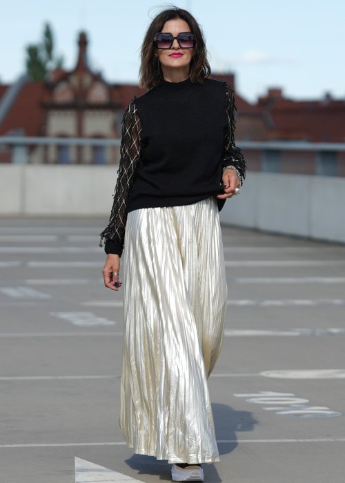 Spódnica Maxi Silver Złota