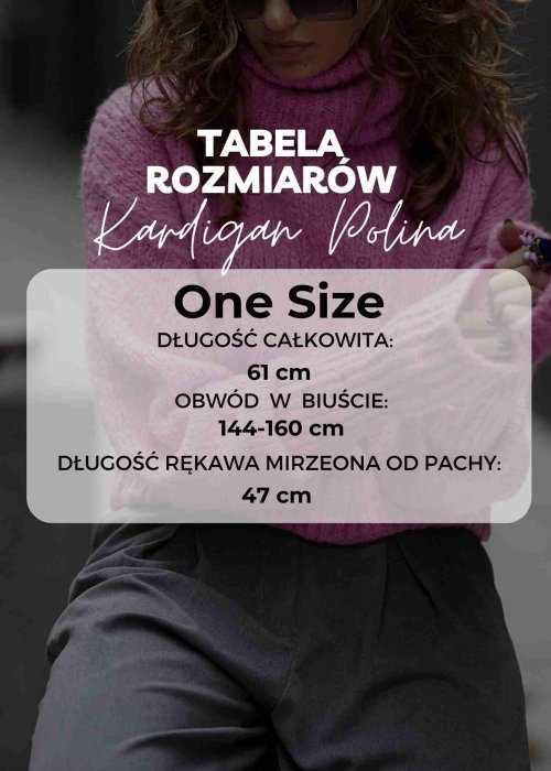 Tabela Rozmiarów dla Sweter Damski Polina Szary