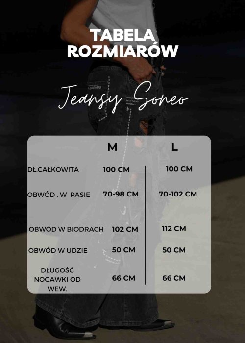 Niebieskie jeansowe spodnie damskie z mankietami i gumką w pasie, casualowy fason z wiązaniem
