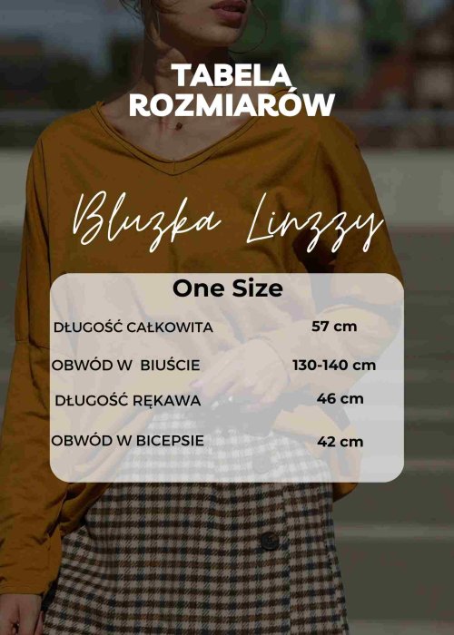 Tabela Rozmiarów dla Dres Linzzy Musztardowy - Bluza