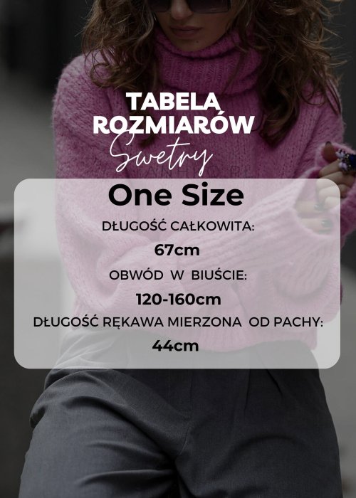 Tabela Rozmiarów One Size Sweter Bestar Szary