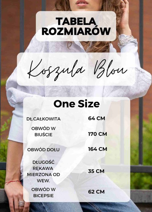 Tabela Rozmiarów One Size Koszula Blou Biała