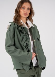 Kurtka Frill z Falbaną Khaki 