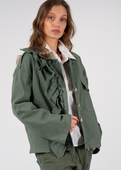 Kurtka Frill z Falbaną Khaki 