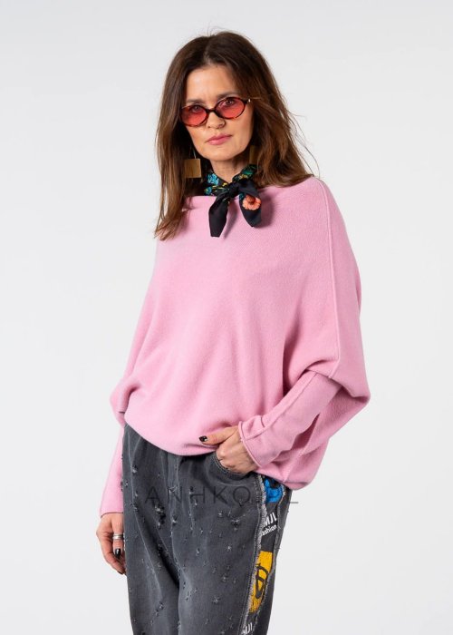 Sweter One Pudroworóżowy 
