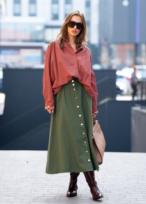 Spódnica  Maxi Foxi Khaki