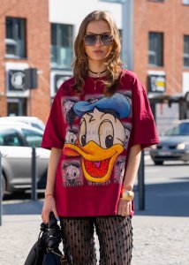 Bluzka Donald Duck Bordowa 