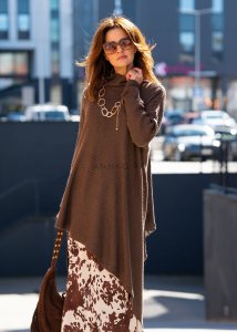 Sweter Lola Brązowy