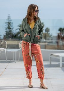 Kurtka Lniana Na Zamek Zip Airy Khaki 
