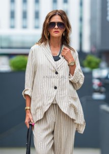 Marynarka z Classic Stripe Beżowa