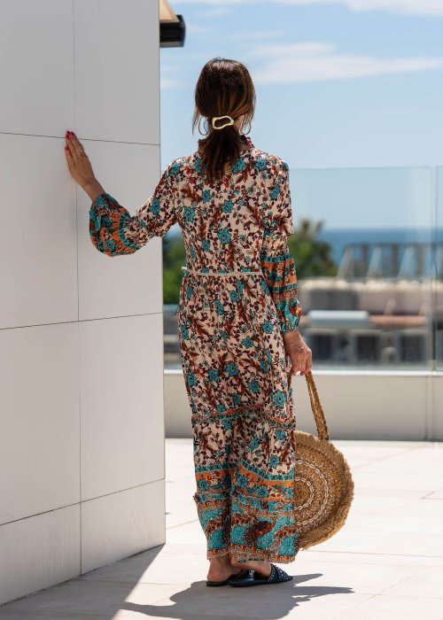 Sukienka-Boho-Bloomin-Pomaranczowo-Turkusowa (10).jpg