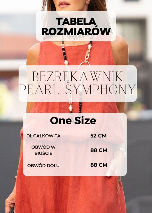 Brązowy top bez rękawów z ozdobnymi perełkami i aplikacją przy dekolcie, elegancki fason w stylu boho chic