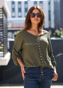 Bluzka Tie Blouse Khaki