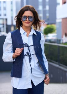 Jeansowa Kamizelka Dark Denim Bloom 