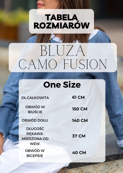 Tabela Rozmiarów dla Bluza Camo Fusion Moro Khaki