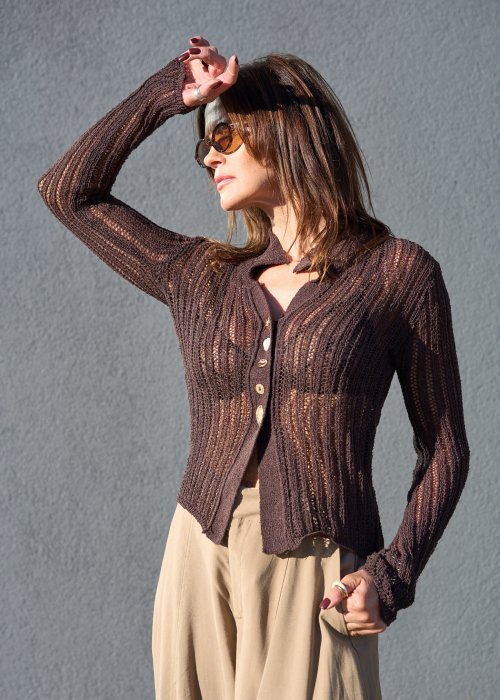 Sweter Mirellan Brązowy