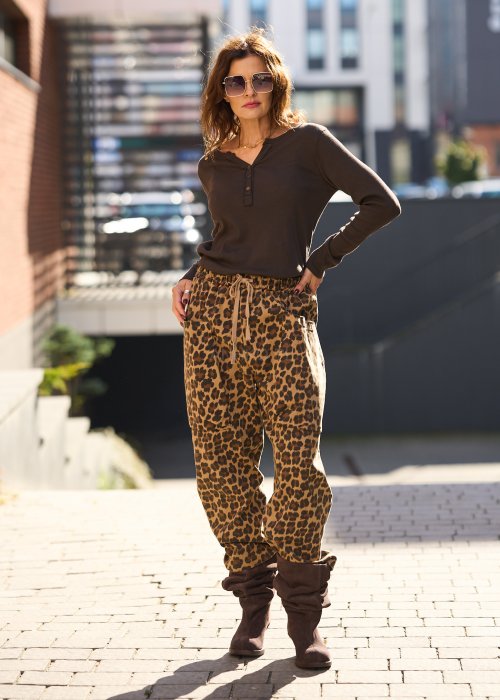 Spodnie Trousers Leopard