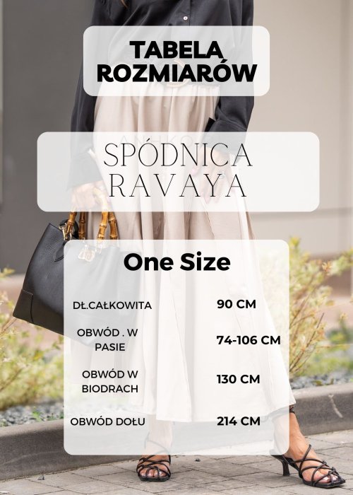 brązowa, długa spódnica o prostym, lekko rozkloszowanym kroju