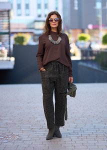 Spodnie Trousers Leopard Ciemnozielone