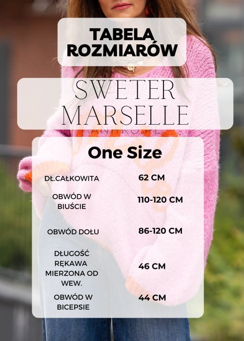 Tabela Rozmiarów dla Sweter Damski Marselle Granatowy