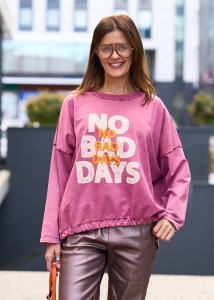 Bluzka NO BAD DAYS Jagodowa 