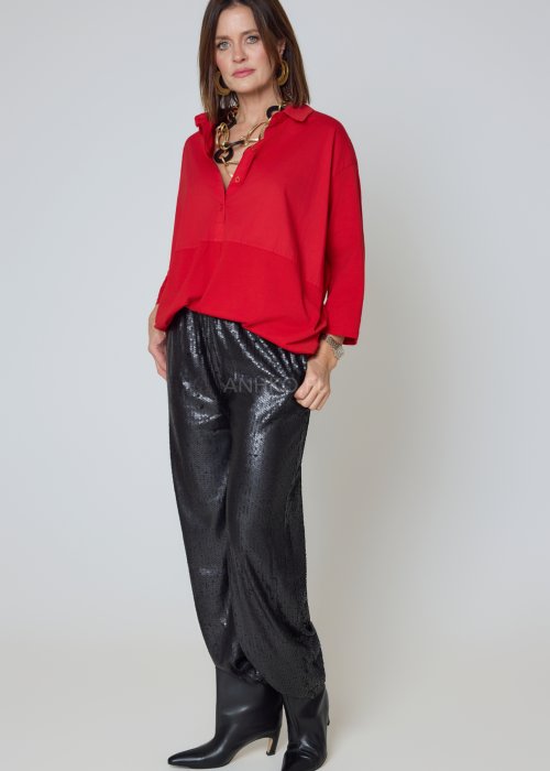 Spodnie Sequin Elegance Czarne 