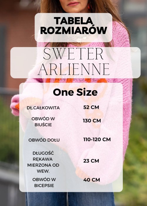 Tabela Rozmiarów One Size Sweter Arlienne Brązowa