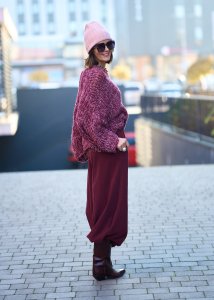Sweter Elowen Shape Śliwkowy 