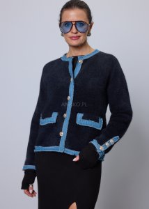 Kardigan Iris Denim Outline Czarny