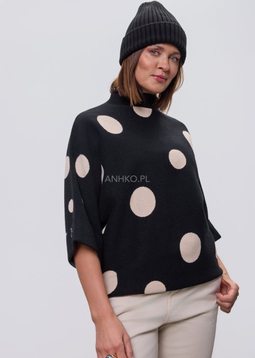 Sweter Mira Horizon Czarno-Beżowy