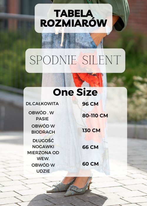 Tabela Rozmiarów dla Spodnie Silent Brązowe
