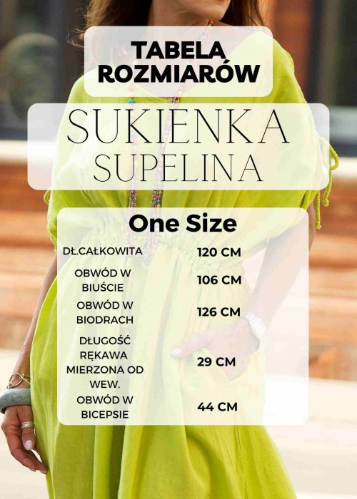 Tabela Rozmiarów dla Sukienka Supelina Brązowa
