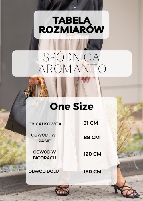 Tabela Rozmiarów dla Spódnica Aromanto Czarna