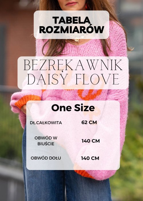 Tabela Rozmiarów dla Bezrękawnik Daisy Flove Turkusowa