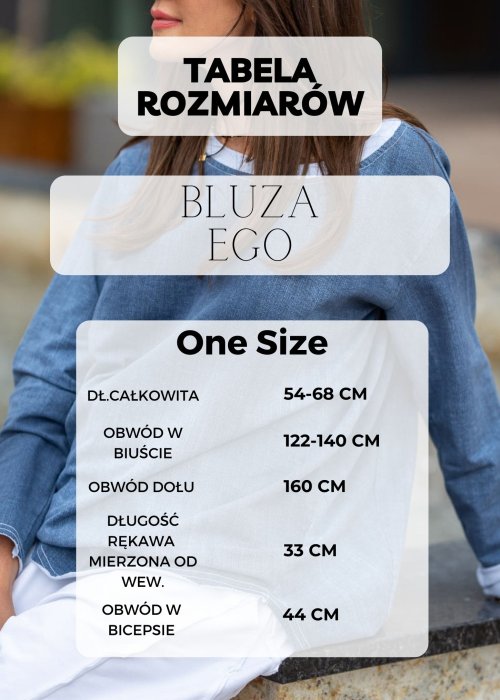 Tabela Rozmiarów dla Bluza Ego Czarna