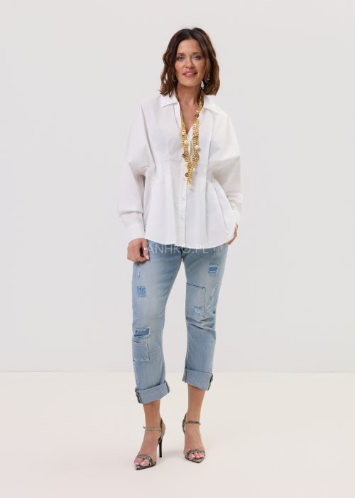 Jeansy Lace z Przetarciami 