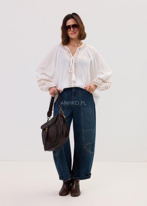 Jeansy Kavren z Paskiem Denim 