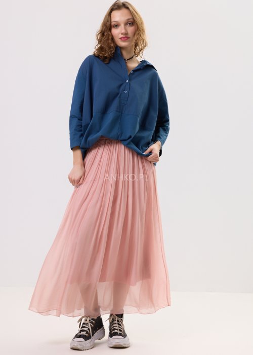 Spódnica Sily z Dodatkiem Jedwabiu Jasnoróżowa 