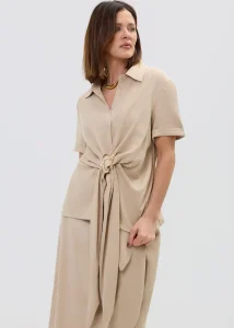 Bluzka Golden Twist Beżowa 