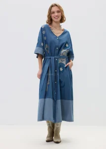 Sukienka Jeansowe Embroidery Denim 