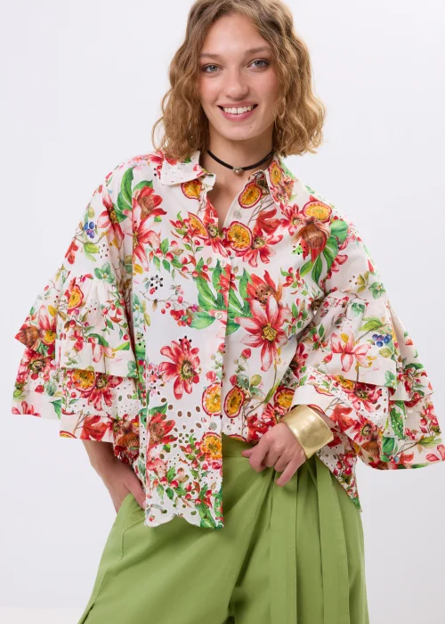 Koszula Floral Muse Ecru w Kwiatowy Print 