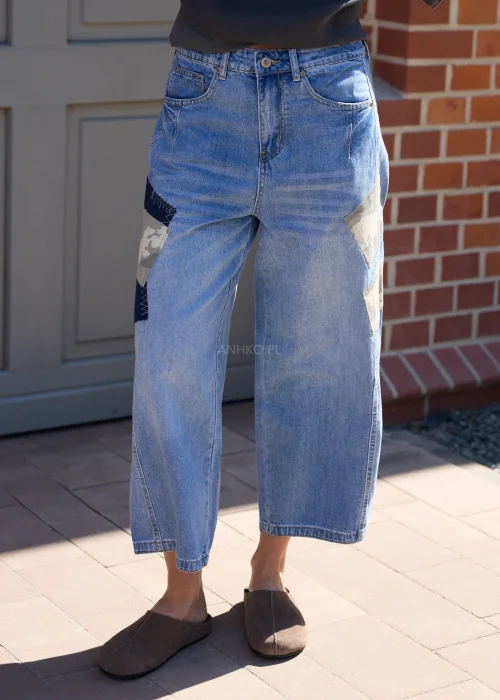 Jeansy Patch Rebel Moro 