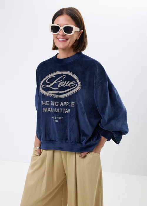 Bluza Velvet Comfort Granatowa 