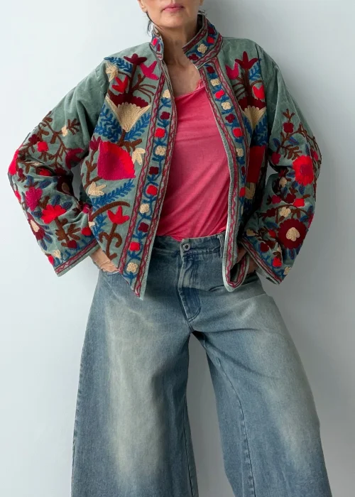 Welurowy Żakiet Boho Reversible Bloom NR.71