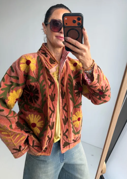 Welurowy Żakiet Boho Reversible Bloom NR.112