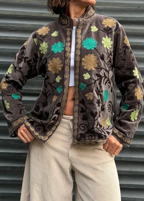 Welurowy Żakiet Boho Reversible Bloom NR.96