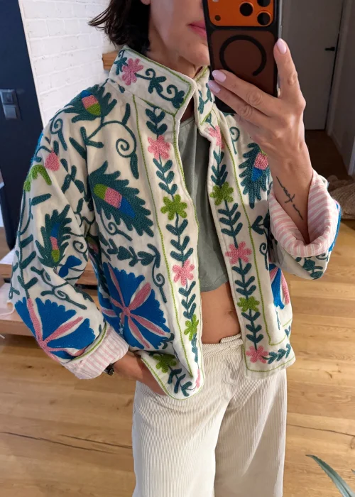 Welurowy Żakiet Boho Reversible Bloom NR. 63