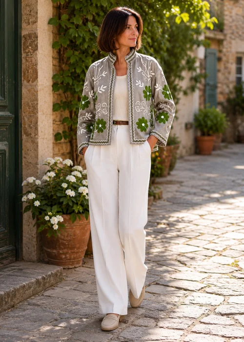 Welurowy Żakiet Boho Reversible Bloom NR.66