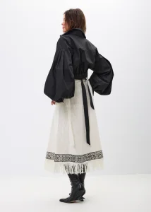Koszula Midnight Tie Crop Czarna 